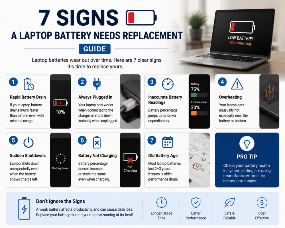 Signs a Laptop Battery Needs Replacement